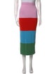 Kule Colorblock Pattern Midi Length Skirt