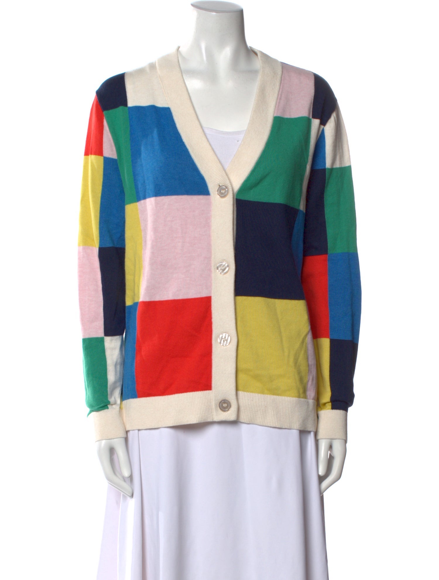 Kule Striped V-Neck Sweater