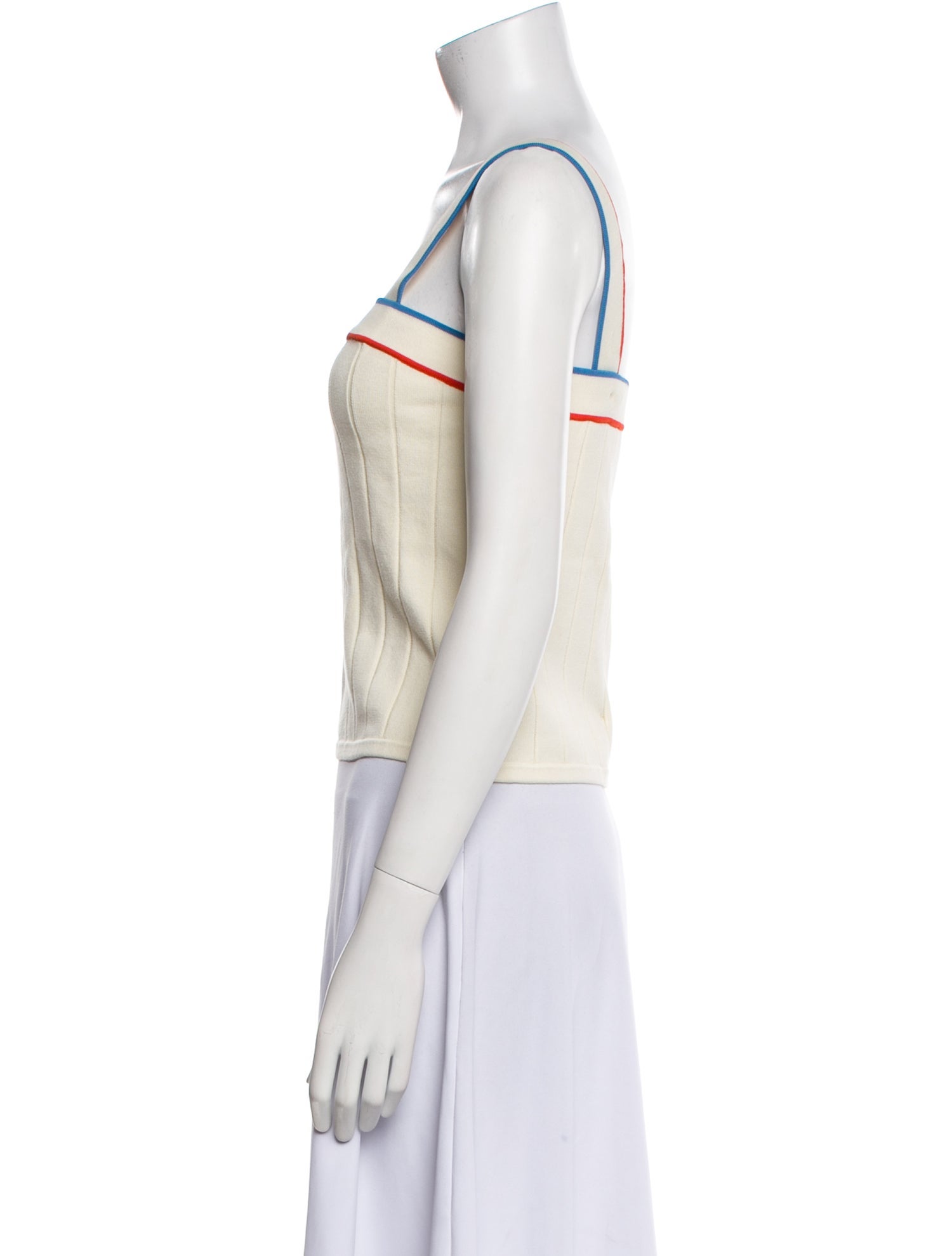 Kule Striped Square Neckline Crop Top