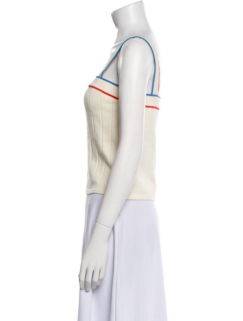 Kule Striped Square Neckline Crop Top