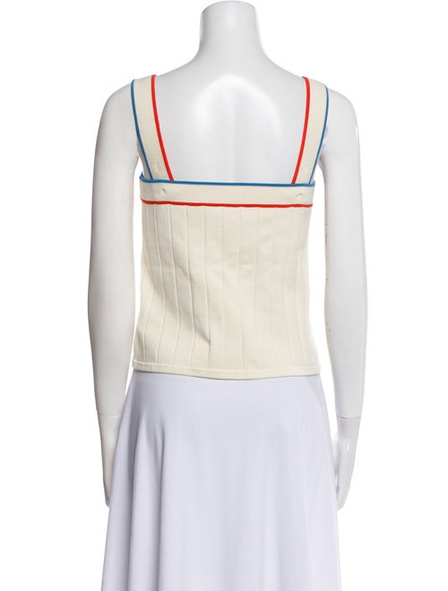 Kule Striped Square Neckline Crop Top