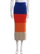 Kule Colorblock Pattern Midi Length Skirt