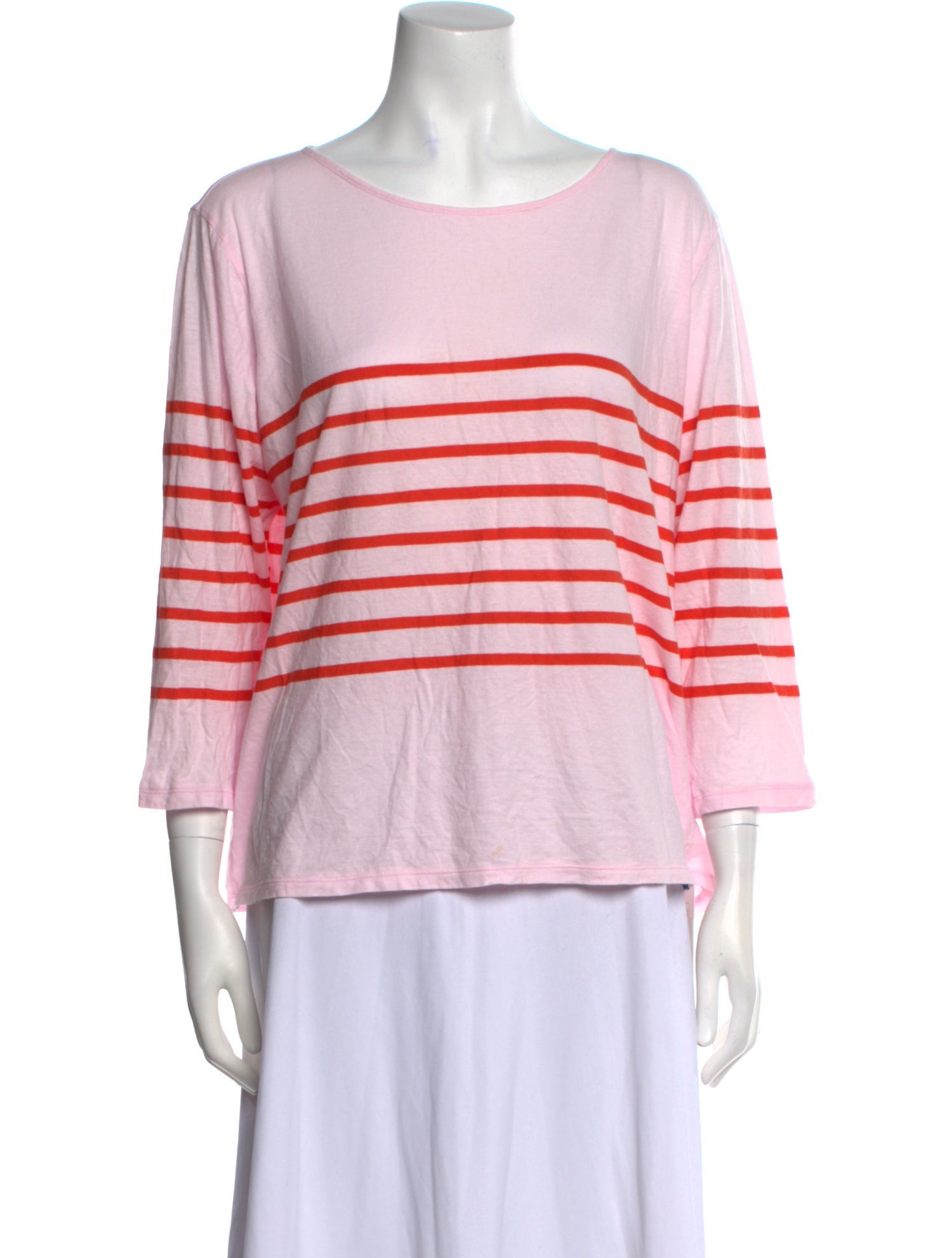 Kule Striped Crew Neck Button-Up Top
