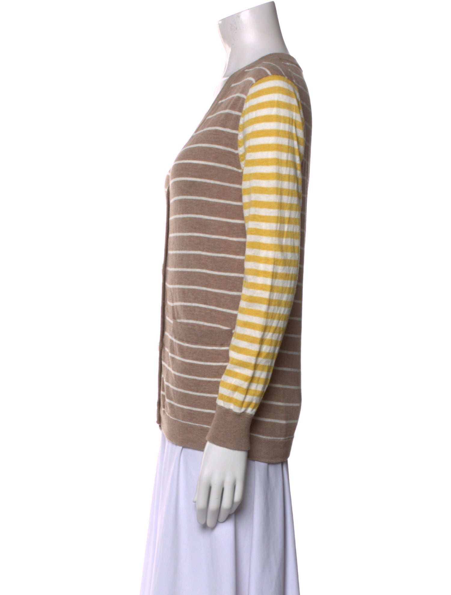 Kule Striped V-Neck Sweater
