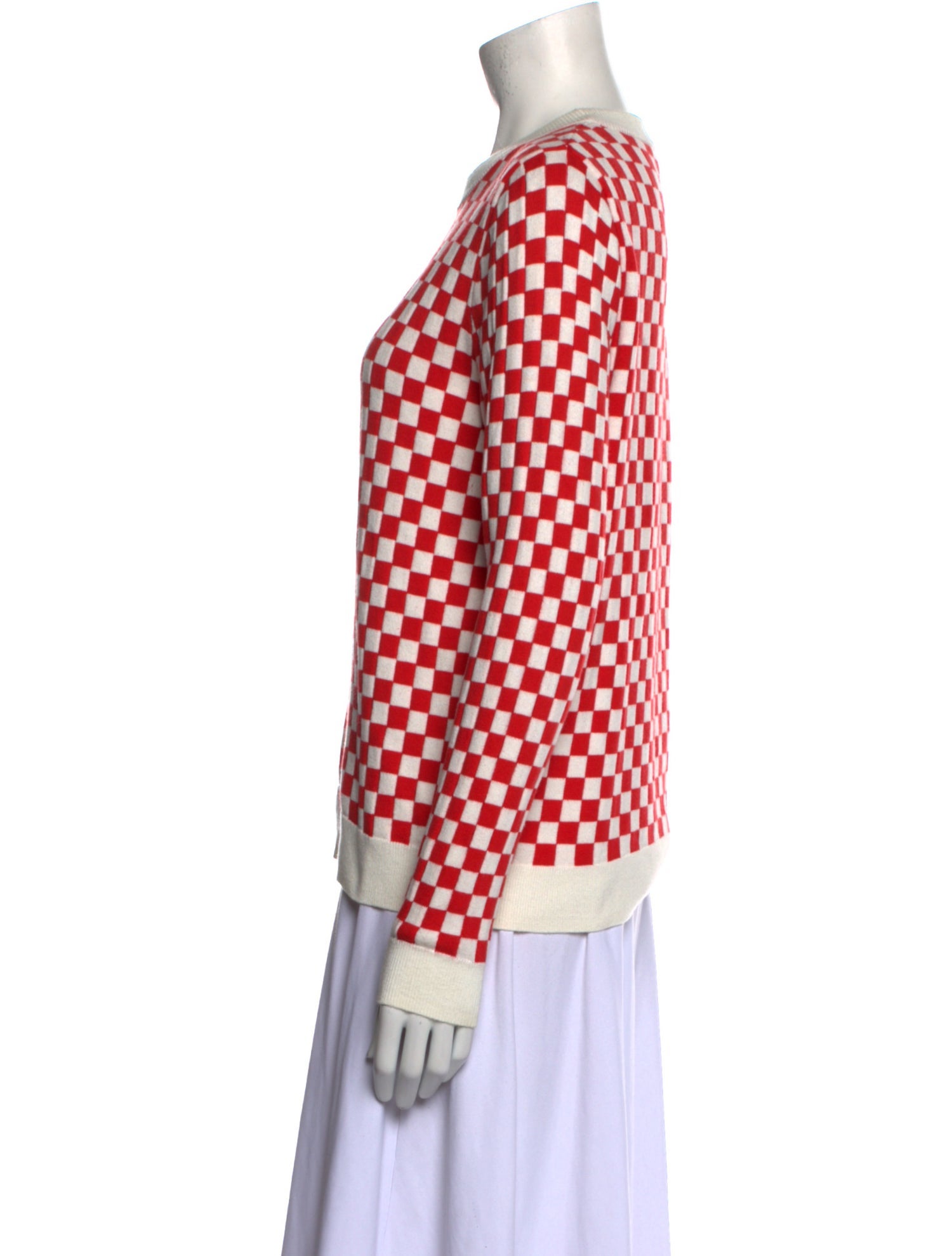 Kule Plaid Print Crew Neck Sweater