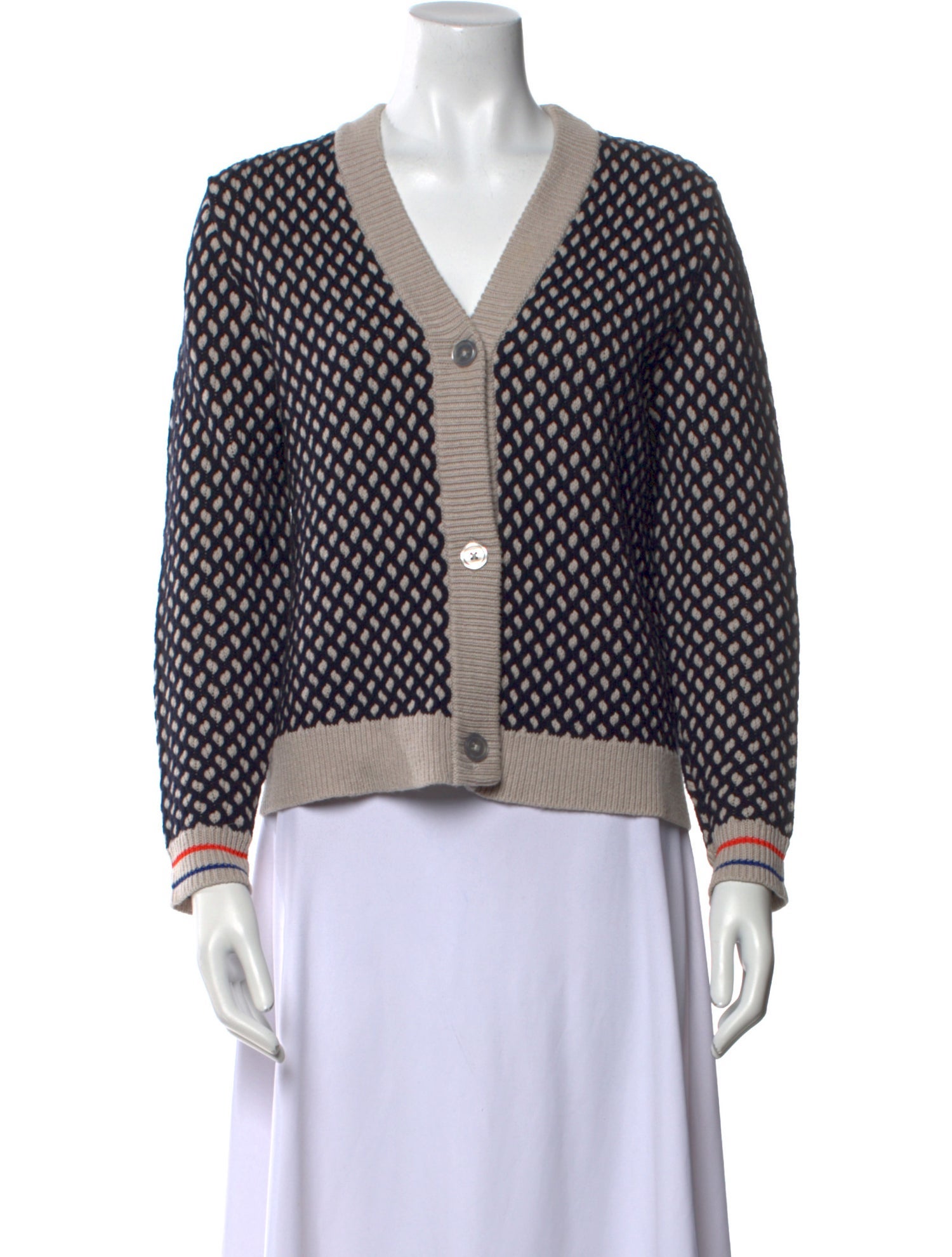 Kule Printed V-Neck Sweater