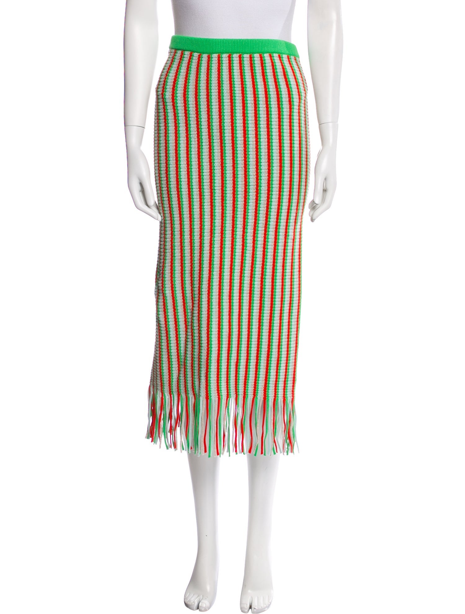 Kule Striped Midi Length Skirt