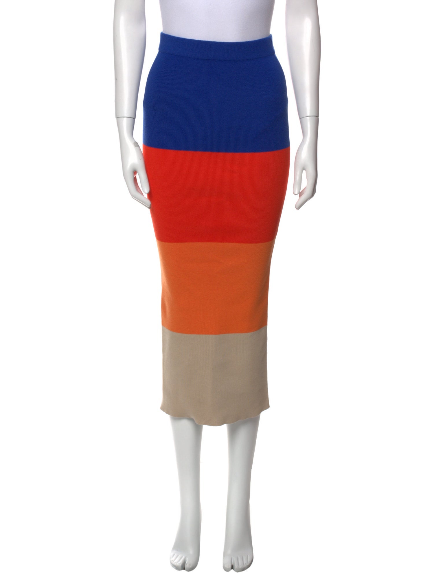 Kule Colorblock Pattern Midi Length Skirt w/ Tags