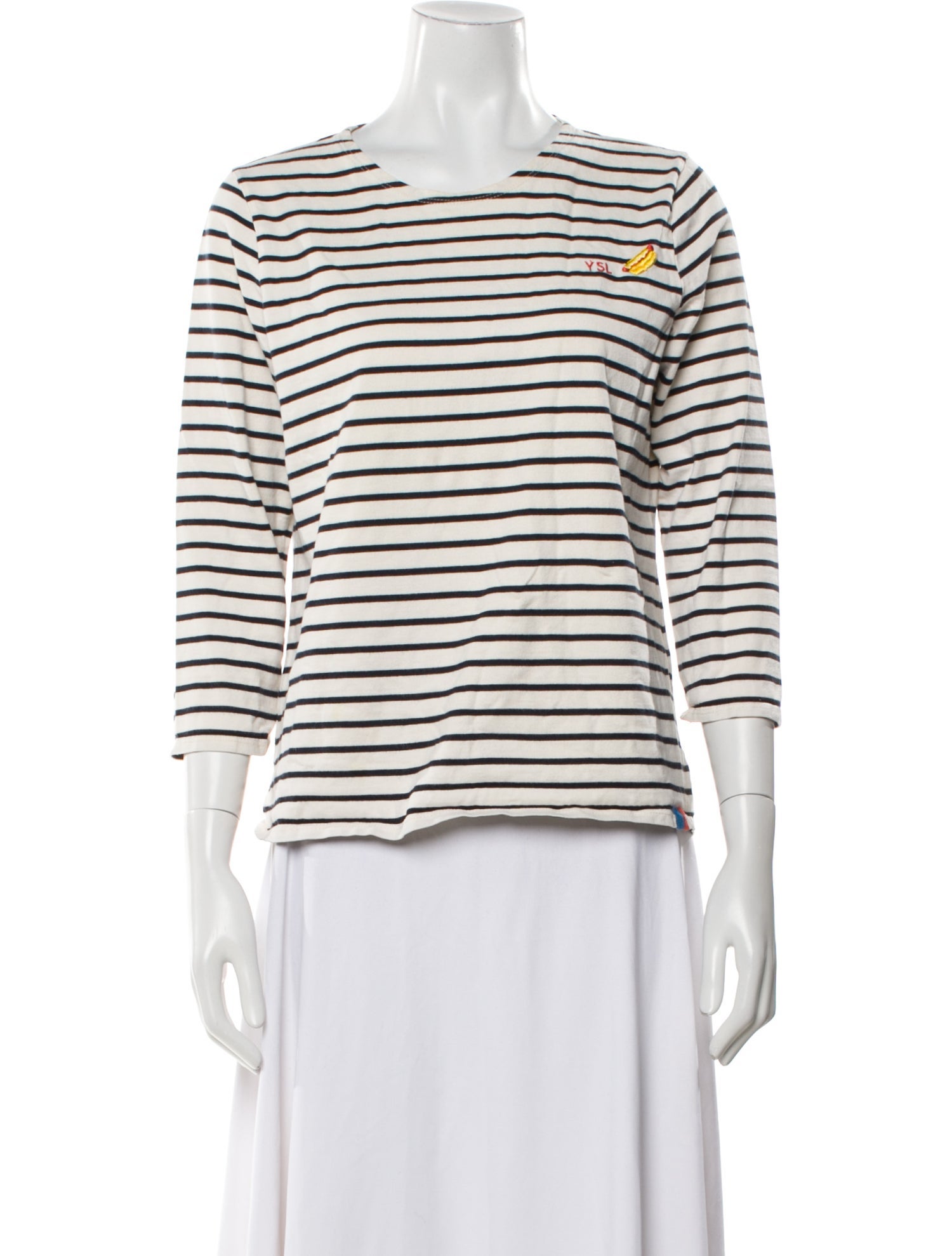 Kule Striped Crew Neck Top