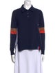 Kule Cashmere Colorblock Pattern Polo