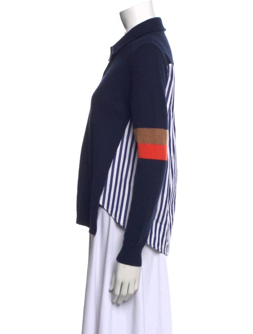 Kule Cashmere Colorblock Pattern Polo