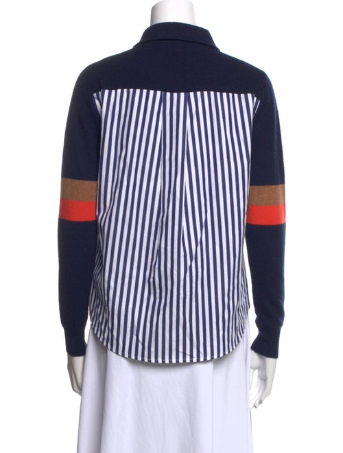 Kule Cashmere Colorblock Pattern Polo