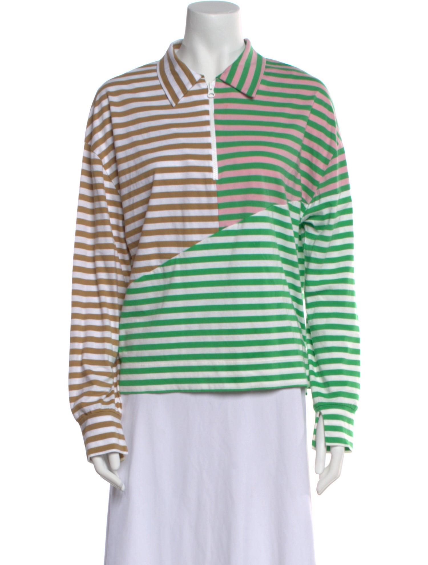 Kule Striped Long Sleeve Polo