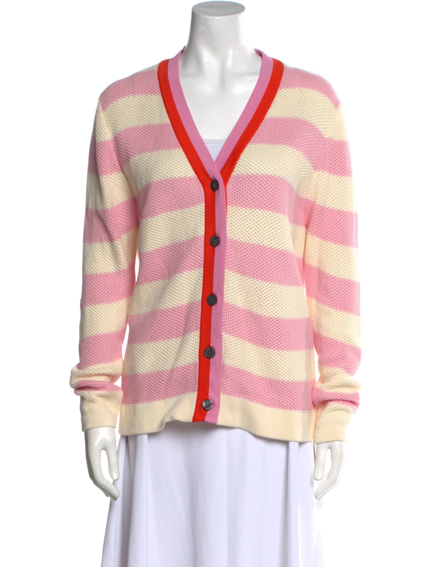 Kule Striped V-Neck Sweater