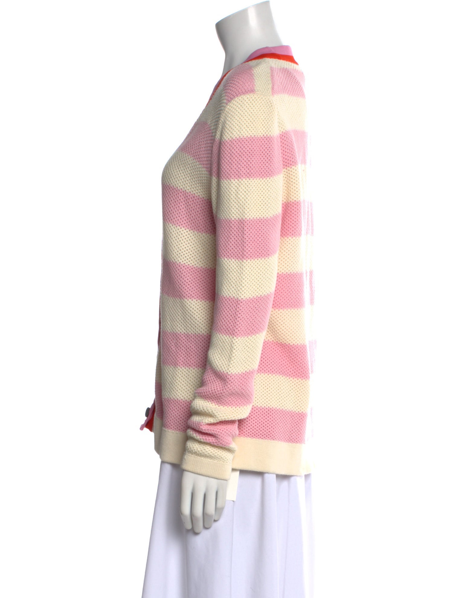 Kule Striped V-Neck Sweater