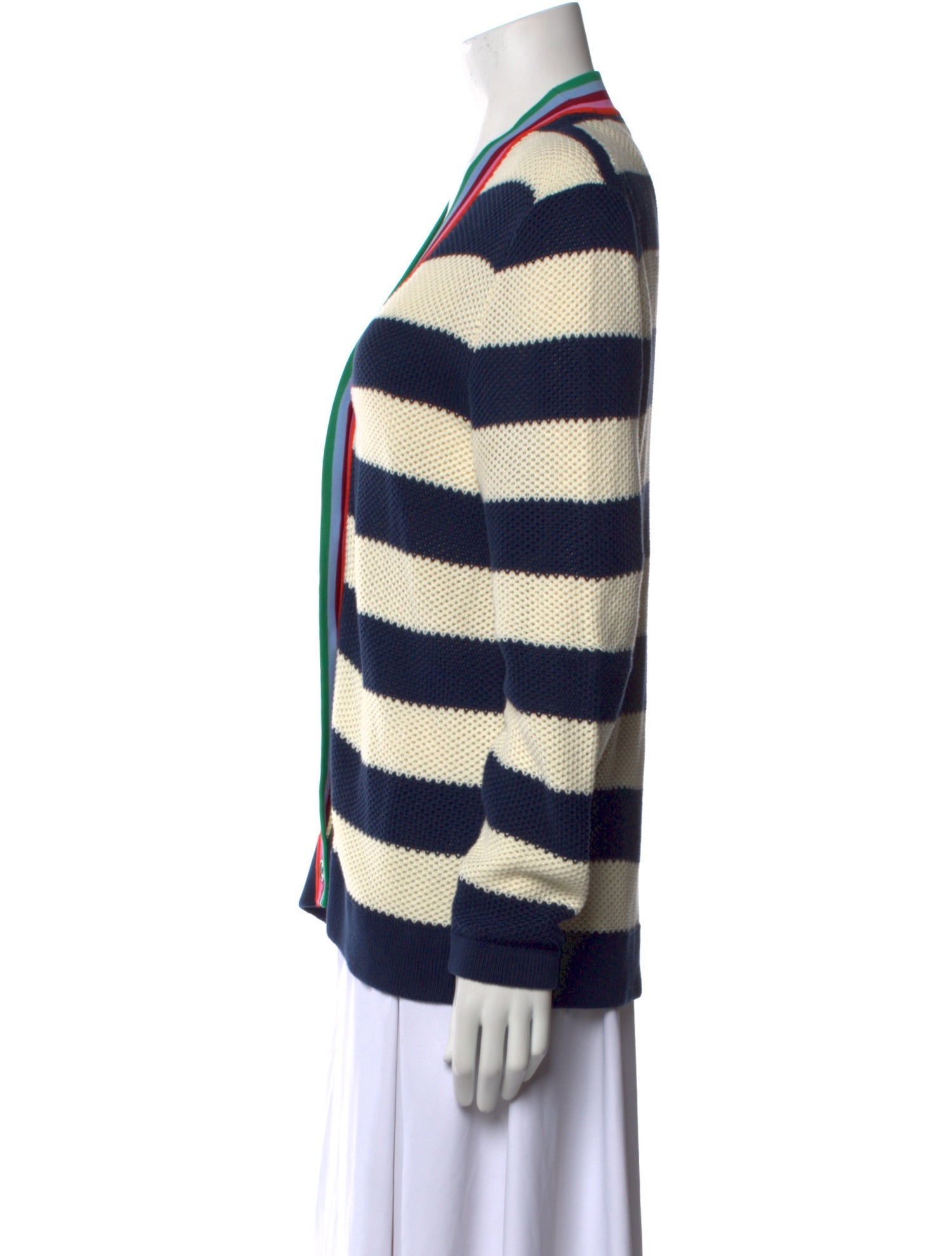 Kule Striped V-Neck Sweater