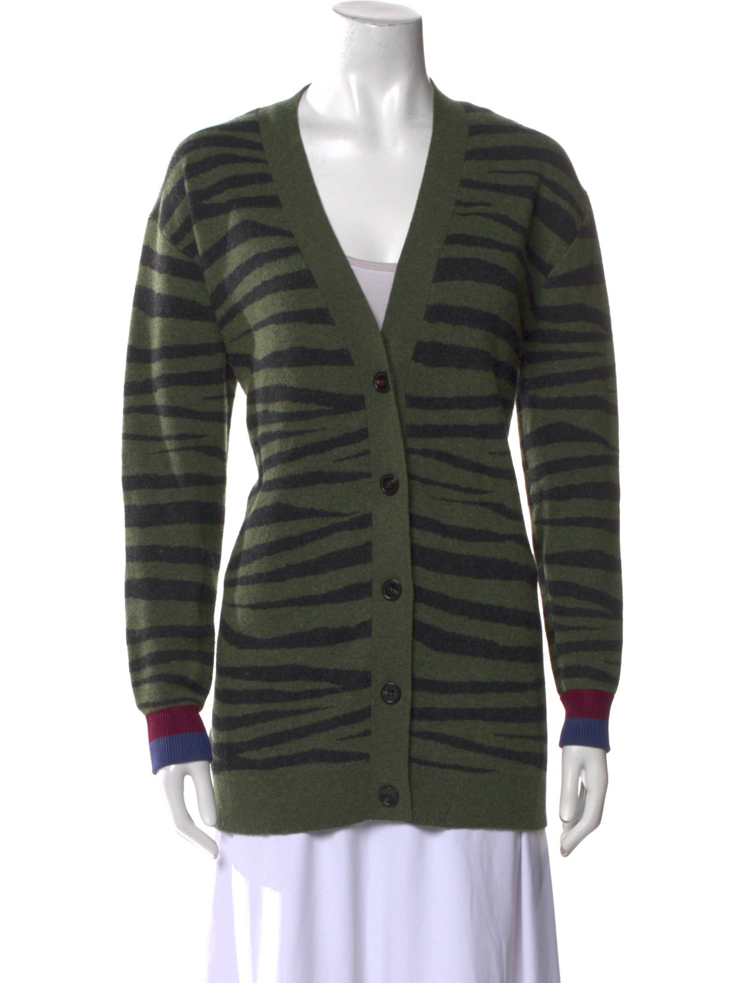 Kule Striped V-Neck Sweater