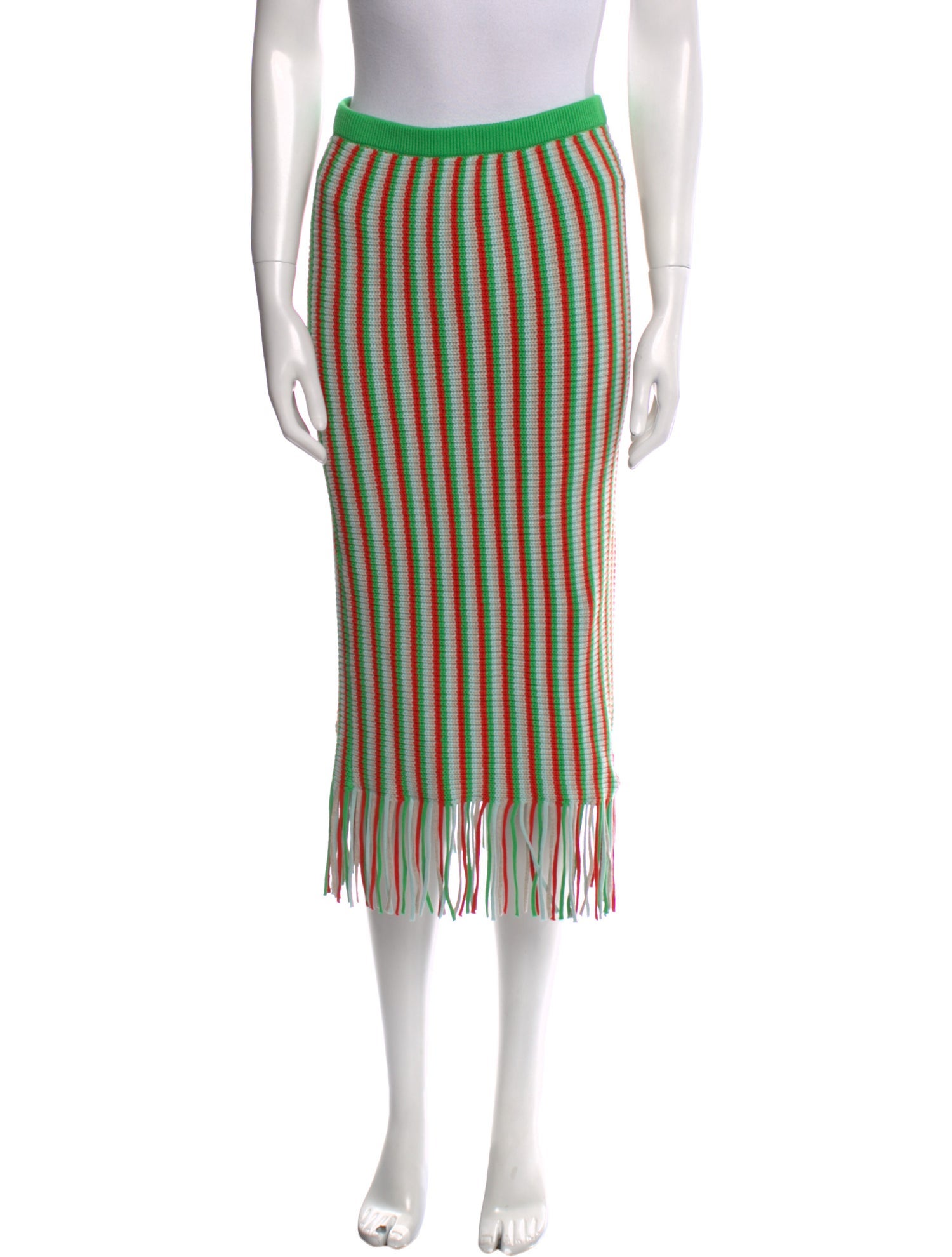 Kule Striped Midi Length Skirt