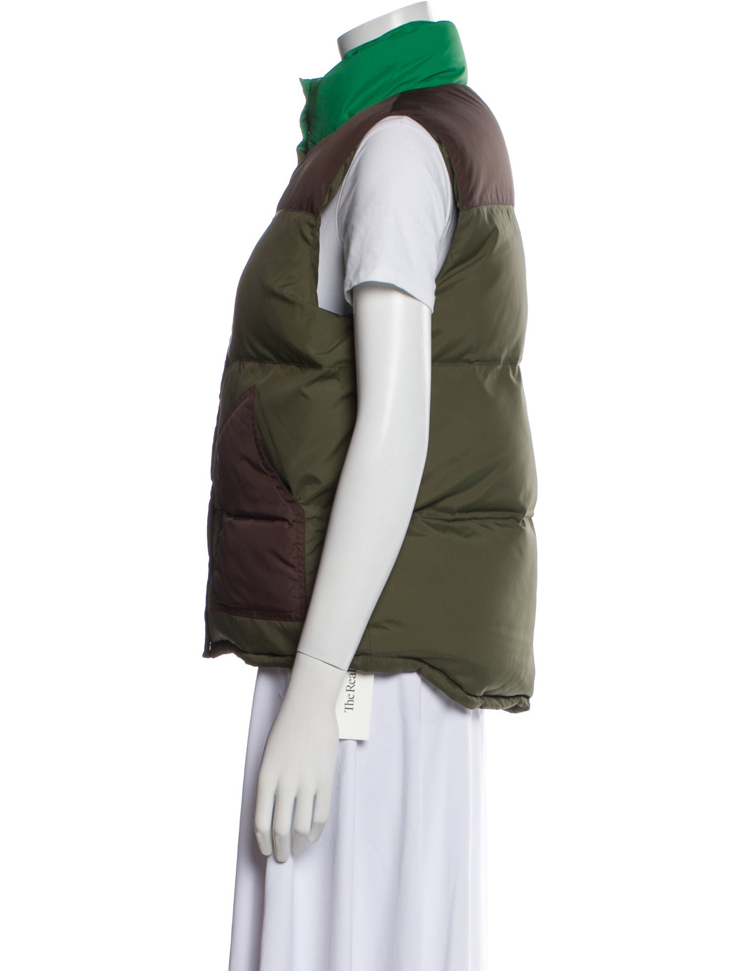 Kule Down Colorblock Pattern Vest