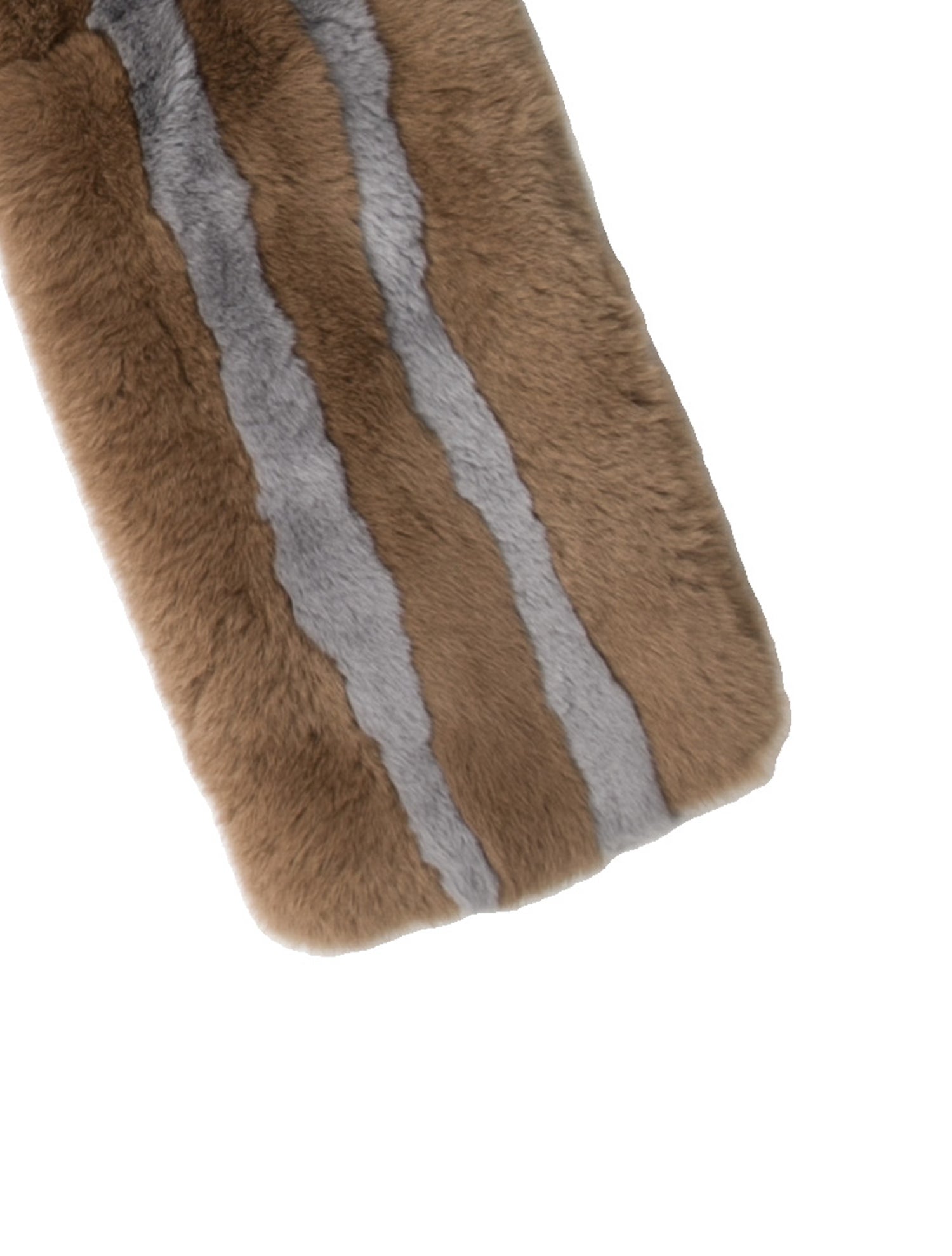 Kule Fur Striped Scarf