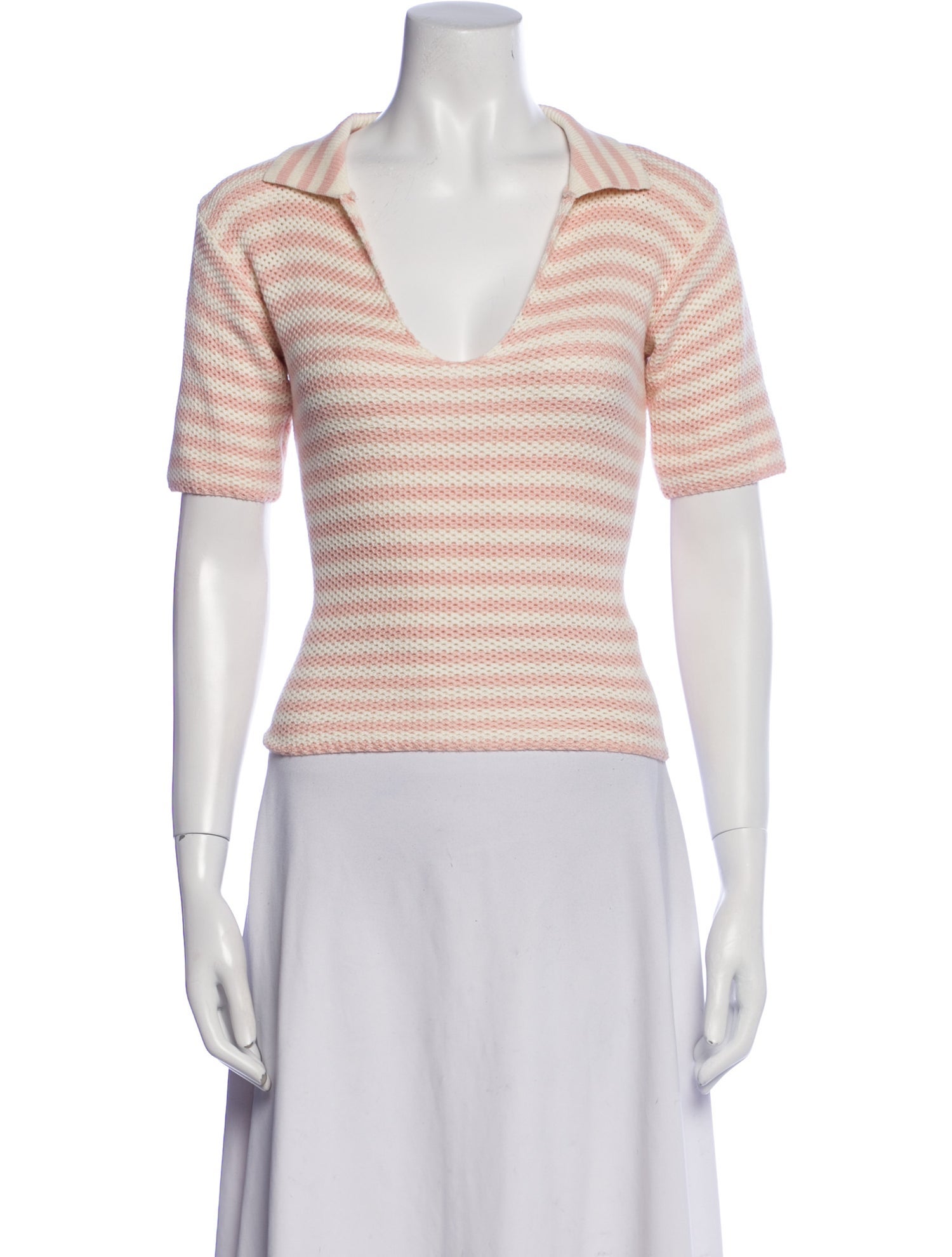 Kule Striped Short Sleeve Crop Top