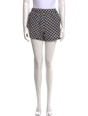 Kule Plaid Print Mini Shorts