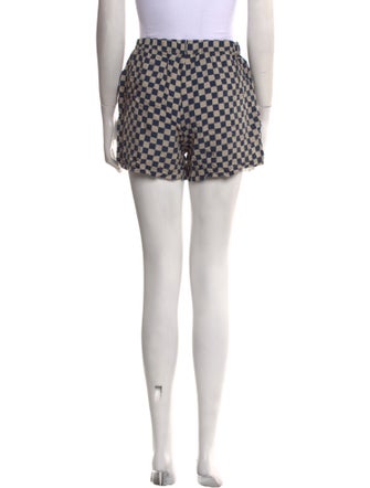 Kule Plaid Print Mini Shorts