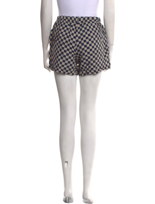 Kule Plaid Print Mini Shorts