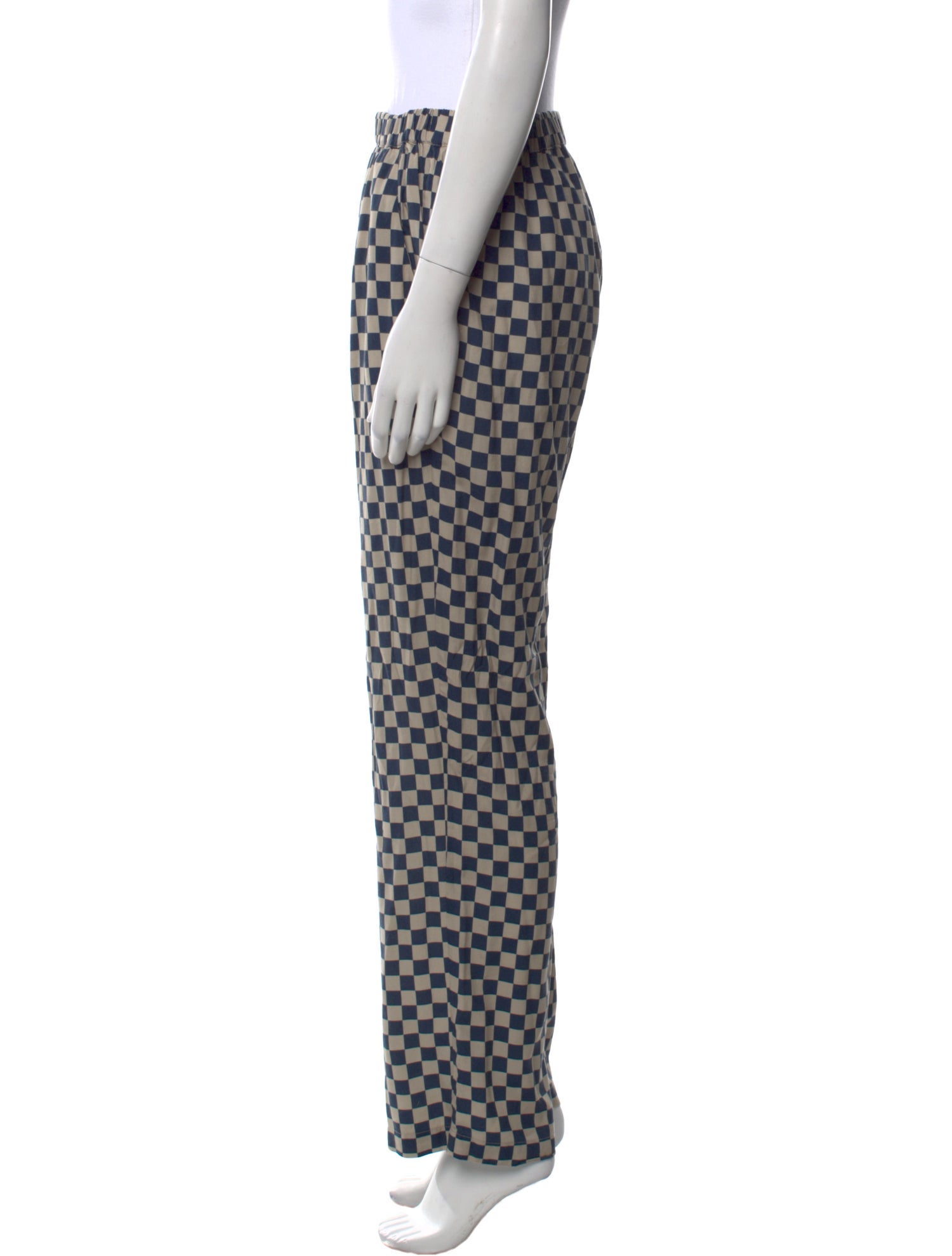 Kule Plaid Print Wide Leg Pants