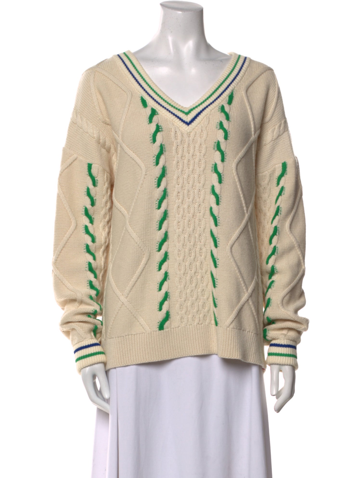 Kule Printed V-Neck Sweatshirt