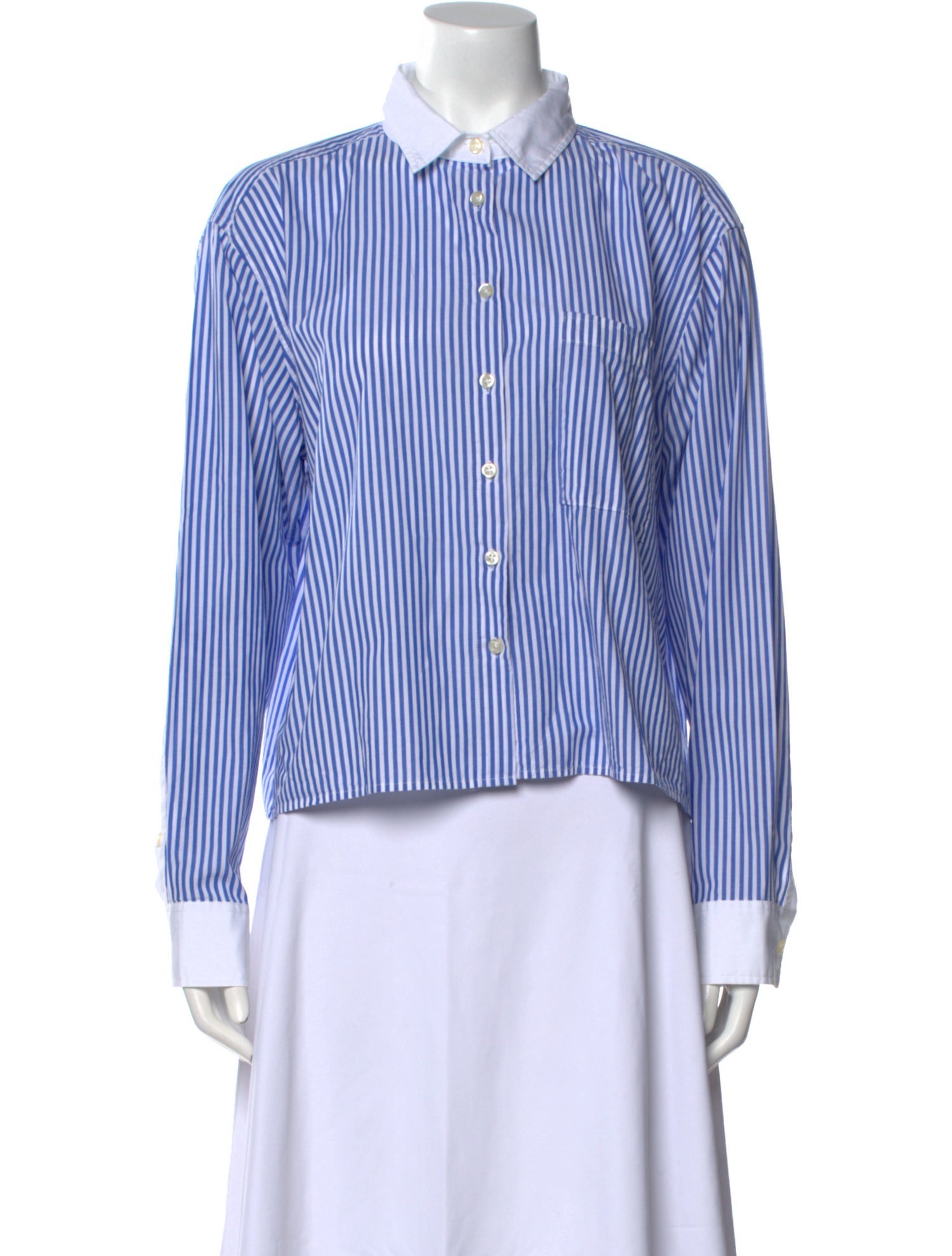 Kule Striped Long Sleeve Button-Up Top