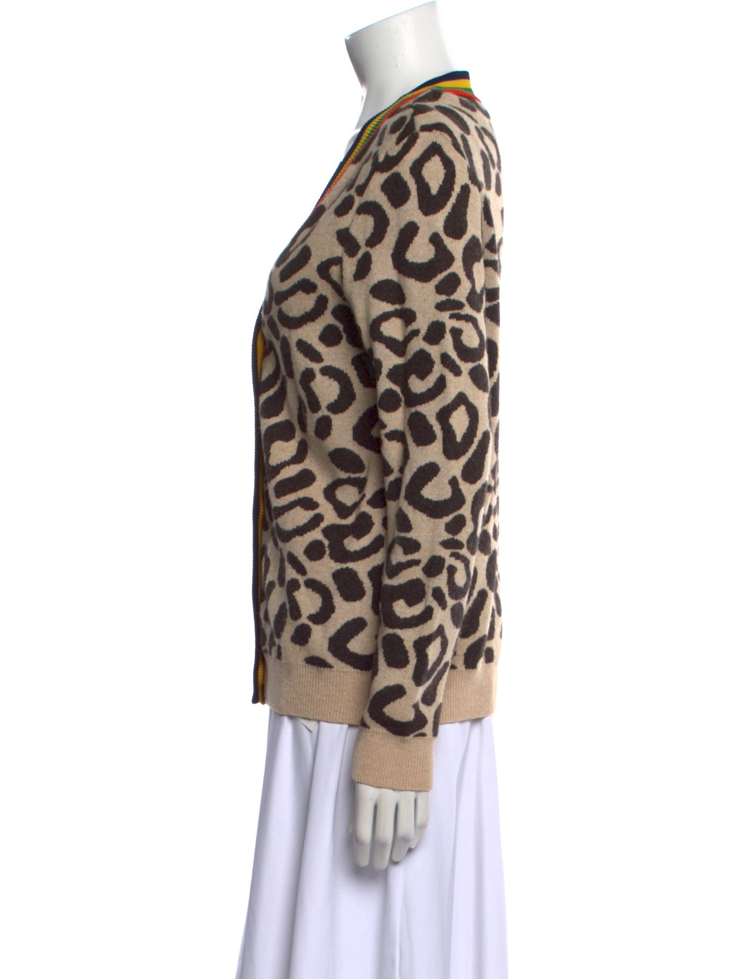 Kule Animal Print V-Neck Sweater