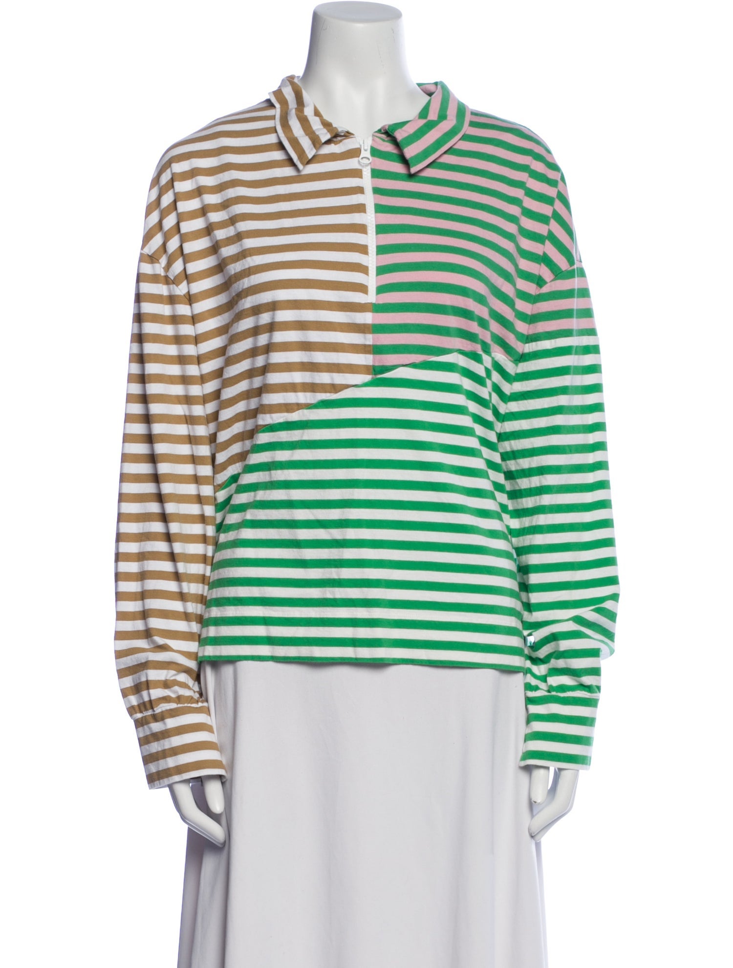 Kule Striped Long Sleeve Polo