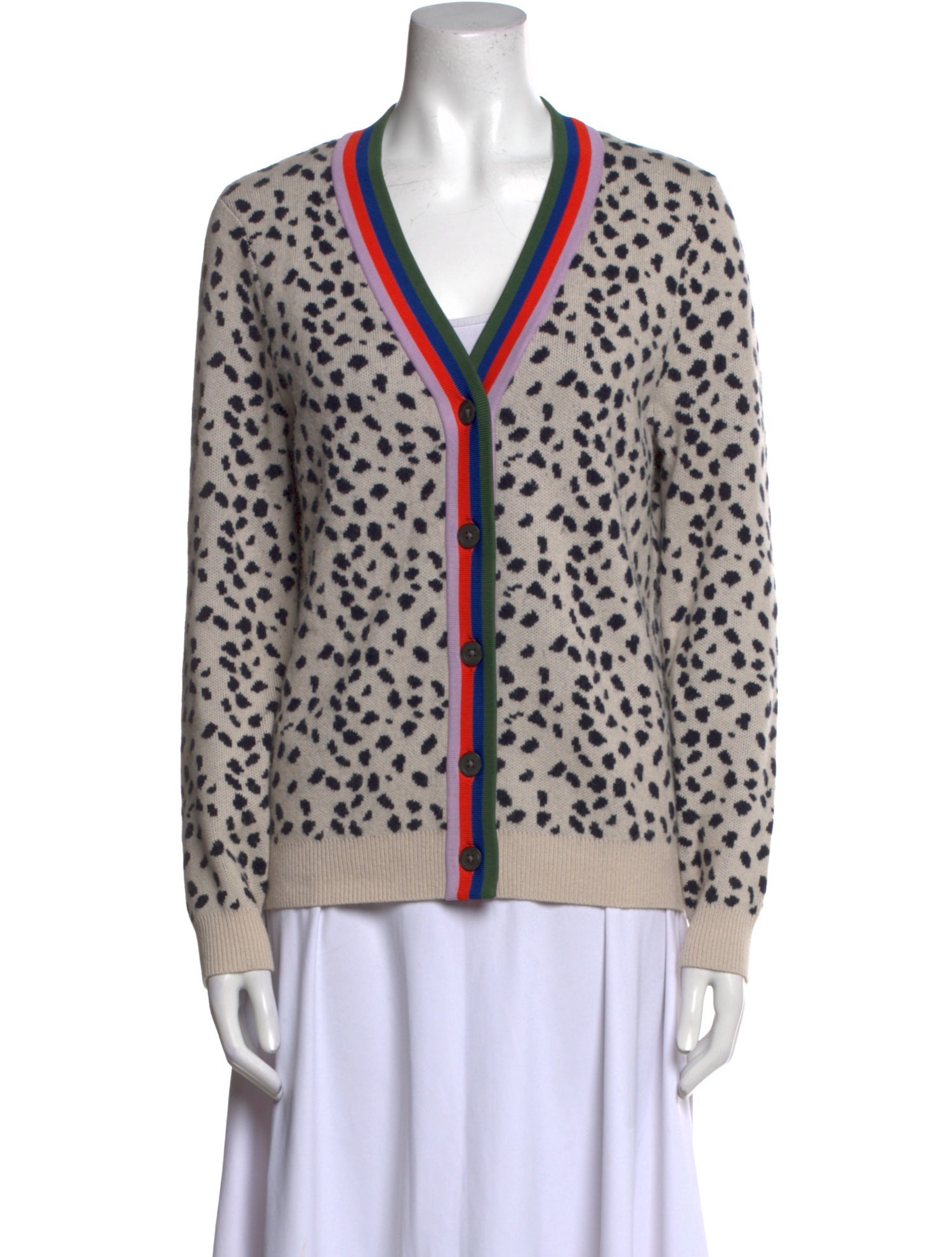 Kule Printed V-Neck Sweater