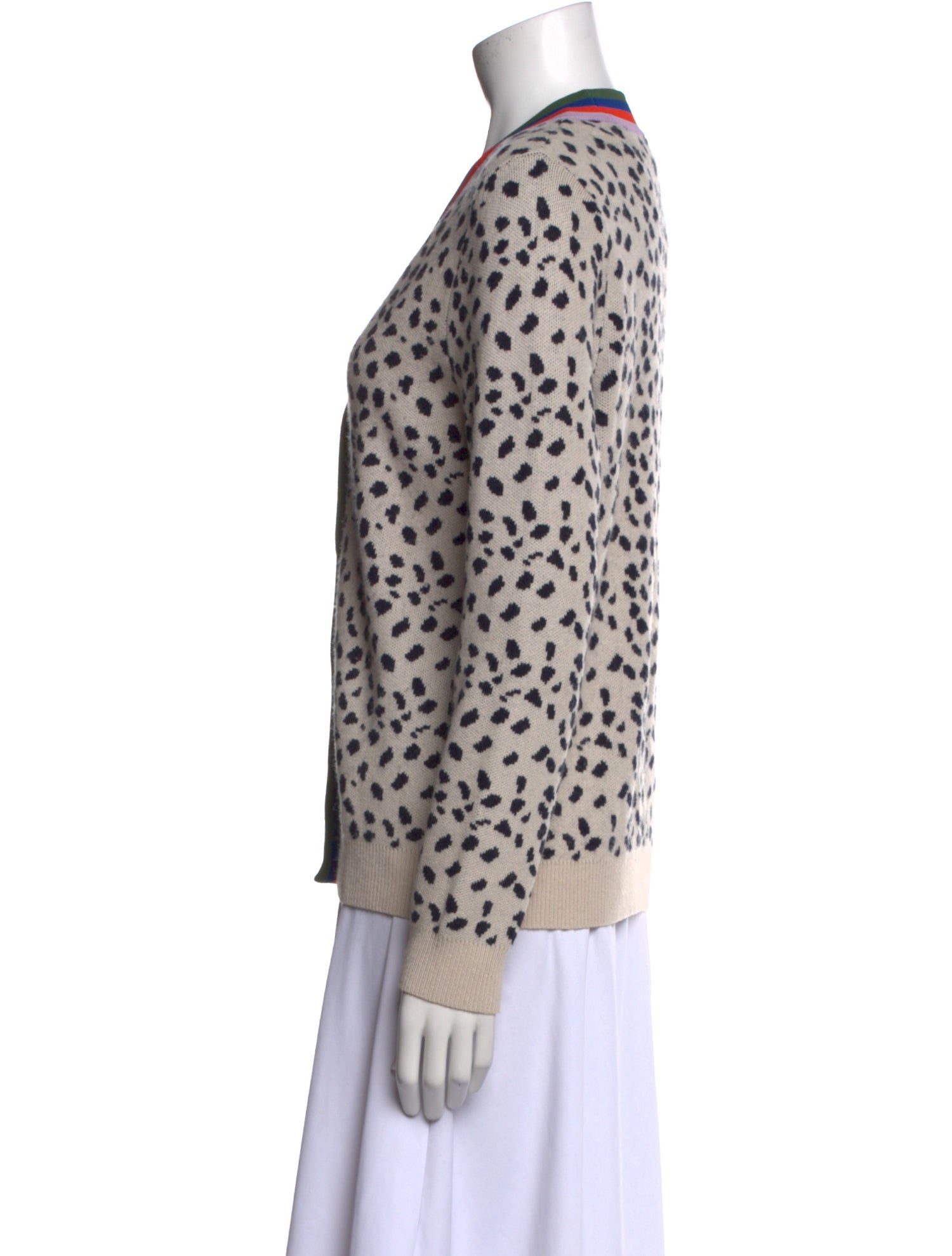 Kule Printed V-Neck Sweater