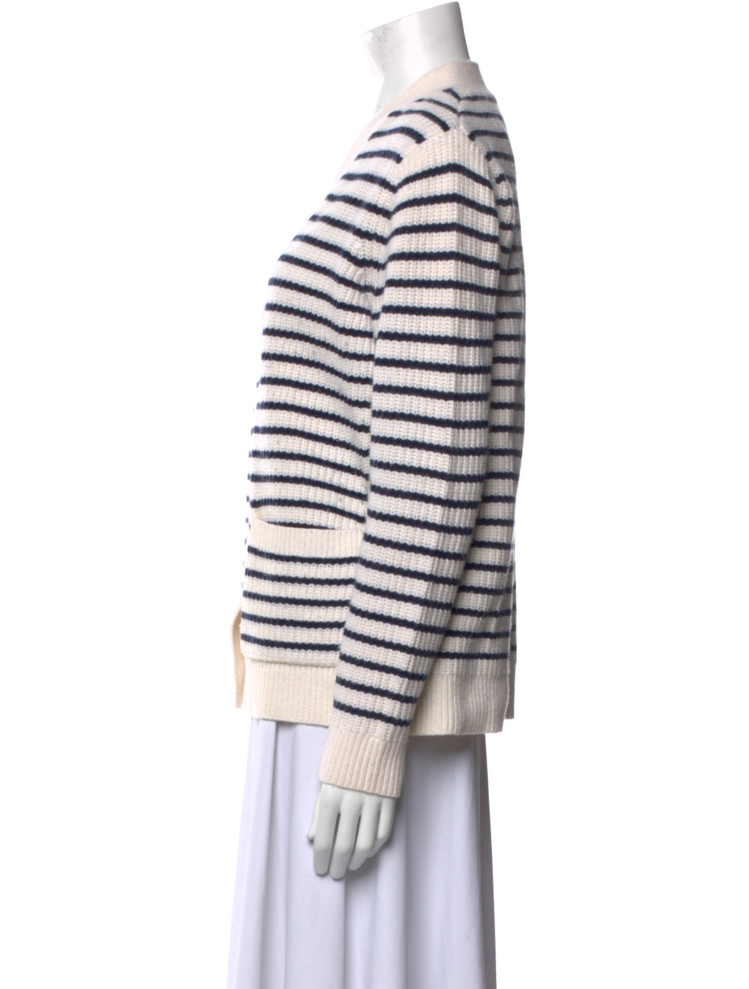 Kule Striped V-Neck Sweater