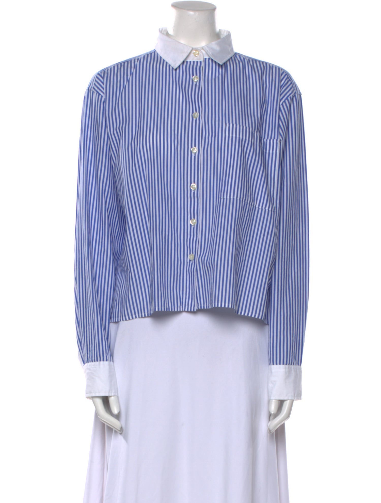 Kule Striped Long Sleeve Button-Up Top