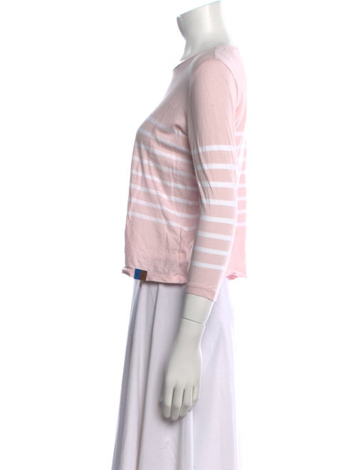 Kule Striped Bateau Neckline Crop Top