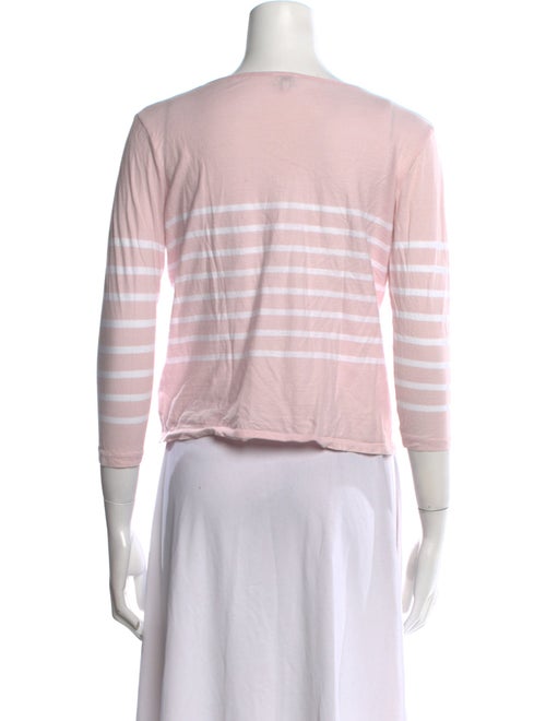 Kule Striped Bateau Neckline Crop Top