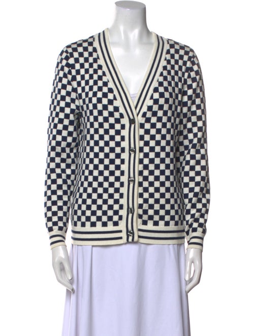 Kule Plaid Print V-Neck Sweater