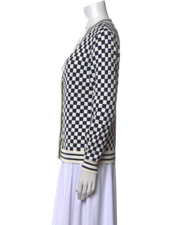 Kule Plaid Print V-Neck Sweater