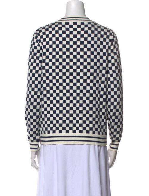 Kule Plaid Print V-Neck Sweater