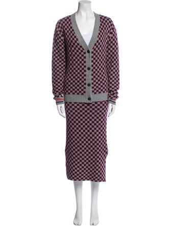 Kule Plaid Print Skirt Set