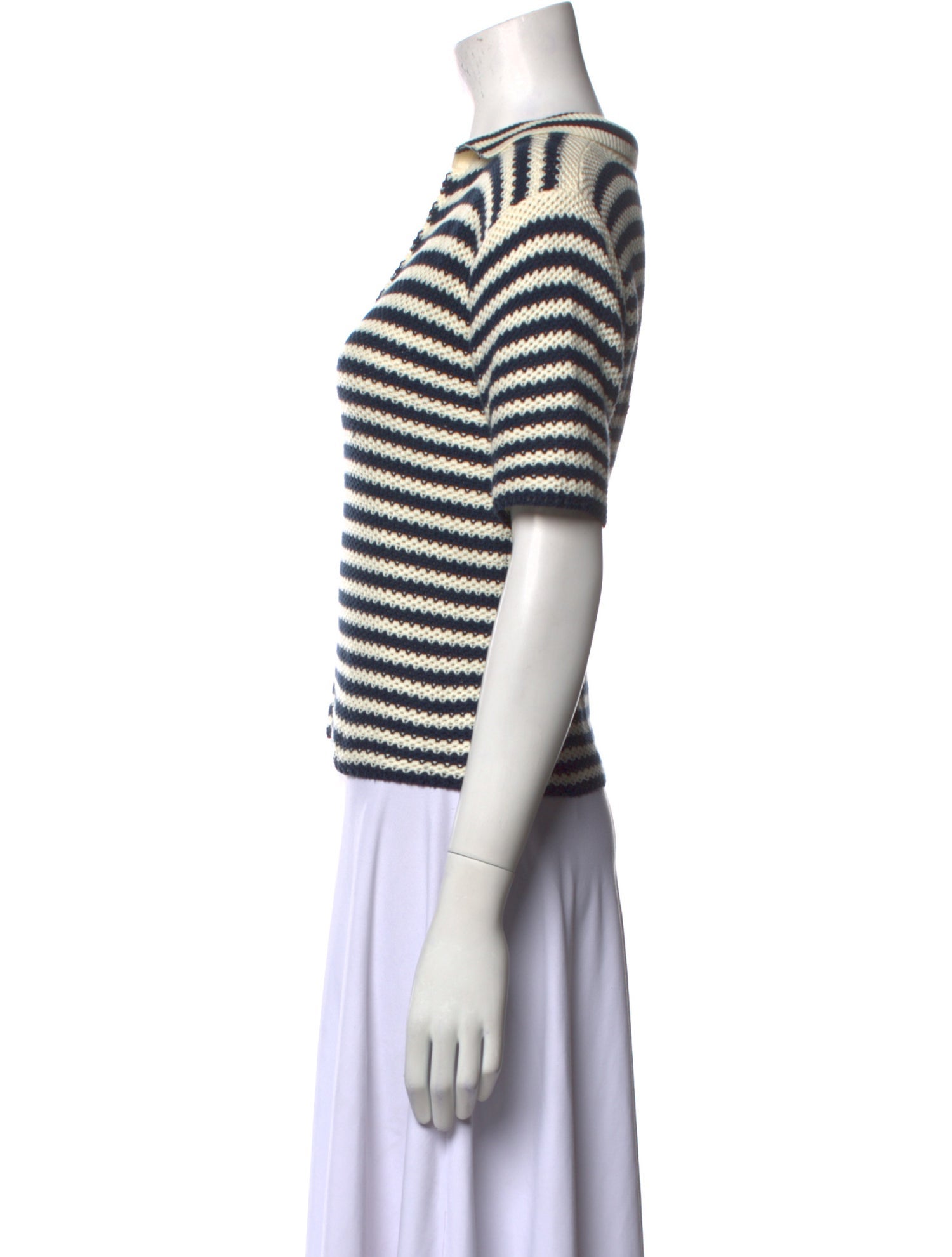 Kule Striped V-Neck Sweater