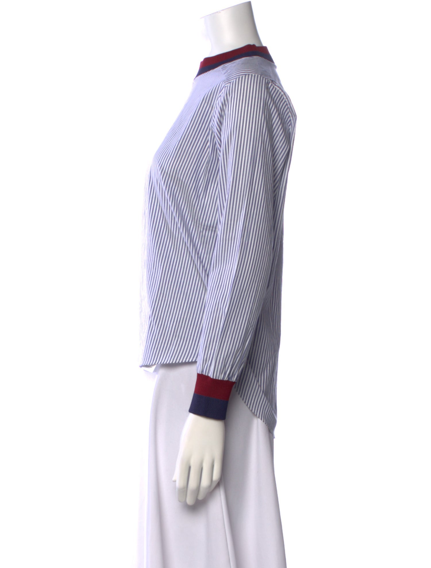 Kule Striped Mock Neck Top