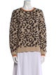 Kule Animal Print Crew Neck Sweater
