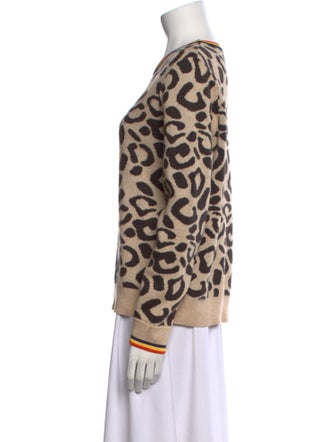 Kule Animal Print Crew Neck Sweater