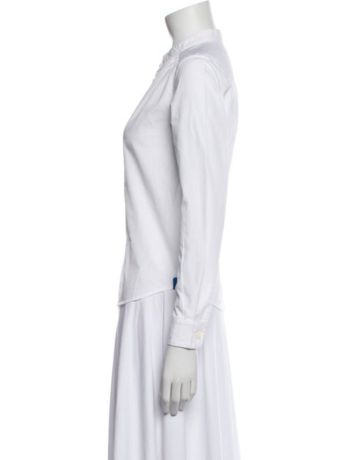 Kule Mock Neck Long Sleeve Button-Up Top