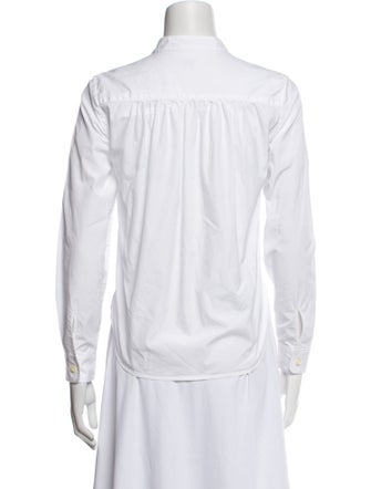 Kule Mock Neck Long Sleeve Button-Up Top