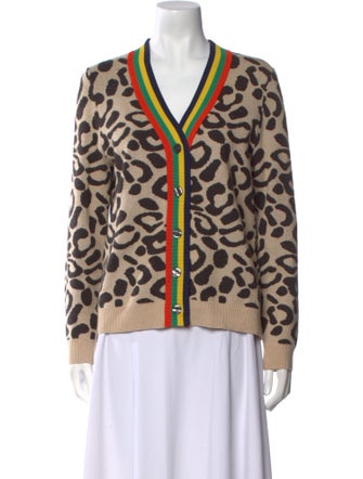 Kule Animal Print V-Neck Sweater